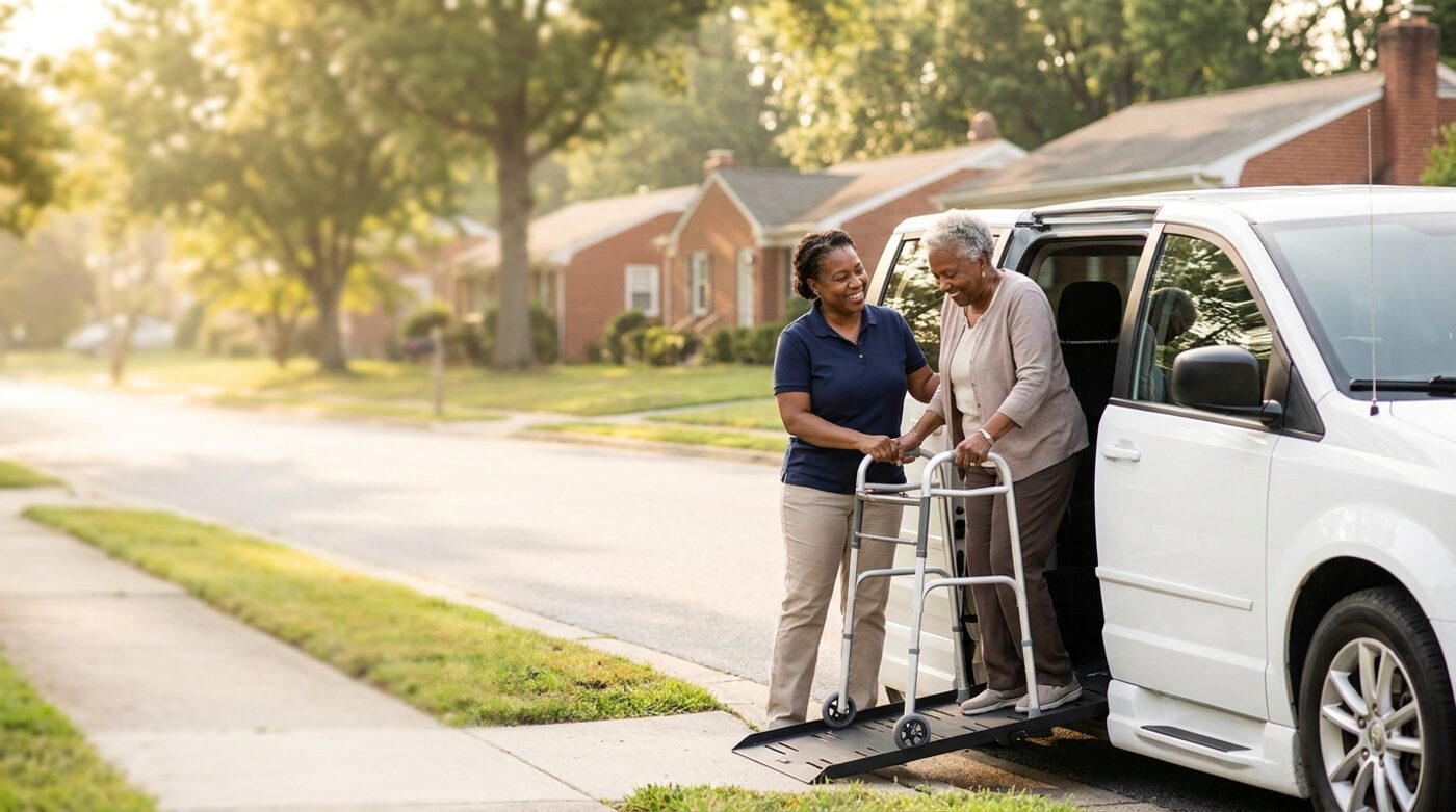 Trusted Transit assistance at an accessible vehicle
